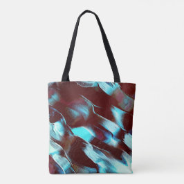 Vervaardiging van matte metalen, in bruin tot cyaa tote bag