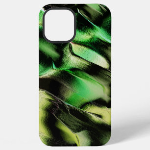 Vervaardiging van steenmetaal, groen en crèmekleur iPhone 12 pro max hoesje