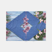 Vervagen en gespannen ruitpatroonblanco mengen fleece deken (Voorkant (Horizontaal))