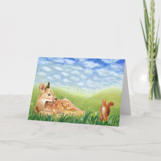 Vervagen in de Grass Illustratie Kaart (Voorkant)