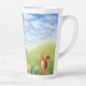 Vervagen in de Grass Illustratie Latte Mok (Rechts)