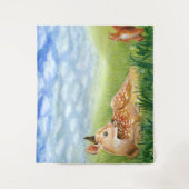 Vervagen in de Grass Illustratie Wandkleed (Voorkant)