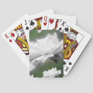 Vervagen naar groen, witte roze digitale collage pokerkaarten
