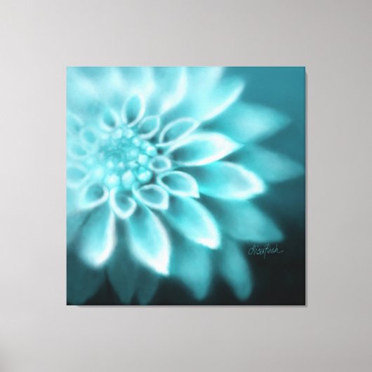 Vervagen naar zwart-Dahlia Acrylafdrukdrift Canvas Afdruk (Voorkant)
