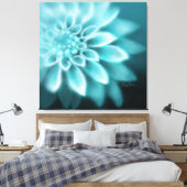 Vervagen naar zwart-Dahlia Acrylafdrukdrift Canvas Afdruk (Insitu (Slaapkamer))