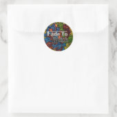 Vervagen naar zwarte ronde sticker (Tas)