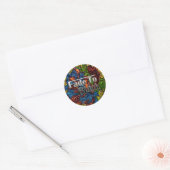 Vervagen naar zwarte ronde sticker (Envelop)