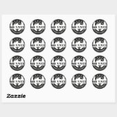 Vervagen naar zwarte ronde stickers (Vel)