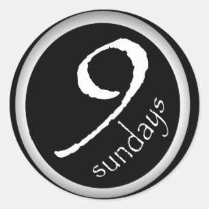 Vervagen naar zwarte ronde stickers