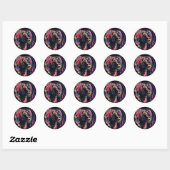 Vervagen naar zwarte ronde stickers (Vel)