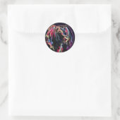 Vervagen naar zwarte ronde stickers (Tas)