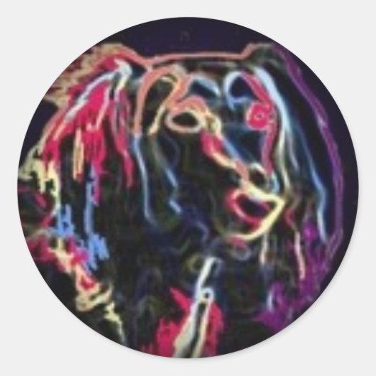 Vervagen naar zwarte ronde stickers (Voorkant)