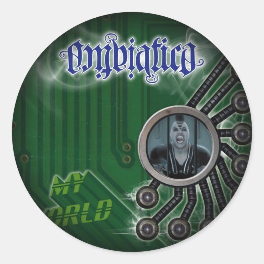 Vervagen naar zwarte ronde stickers (Voorkant)