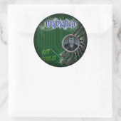 Vervagen naar zwarte ronde stickers (Tas)