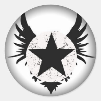 Vervagen naar zwarte ronde stickers