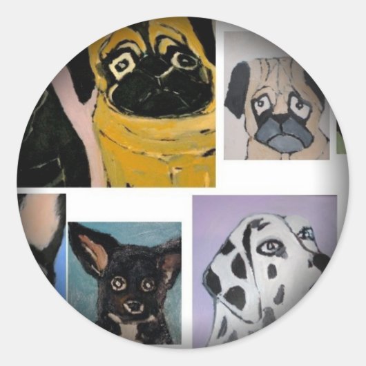 Vervagen naar zwarte ronde stickers (Voorkant)