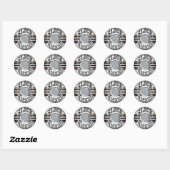 Vervagen naar zwarte ronde stickers (Vel)