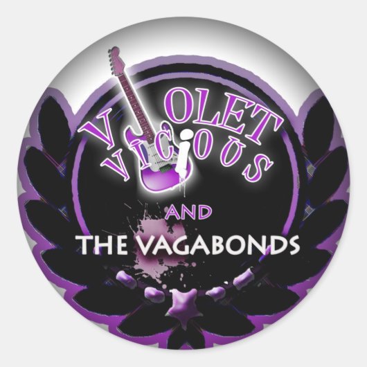 Vervagen naar zwarte ronde stickers (Voorkant)