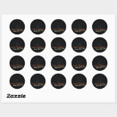 Vervagen naar zwarte ronde stickers (Vel)
