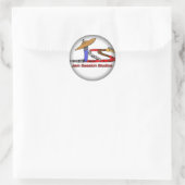 Vervagen naar zwarte ronde stickers (Tas)