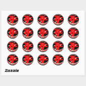 Vervagen naar zwarte ronde stickers (Vel)