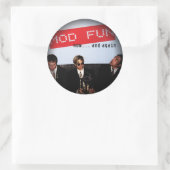 Vervagen naar zwarte ronde stickers (Tas)