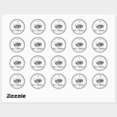 Vervagen naar zwarte ronde Stickers - Gepersonalis (Vel)