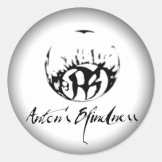 Vervagen naar zwarte ronde Stickers - Gepersonalis