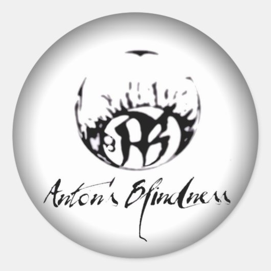 Vervagen naar zwarte ronde Stickers - Gepersonalis (Voorkant)