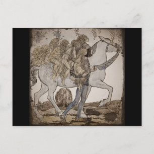 Vervagen op witte paarden briefkaart