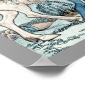 Vervagen op witte paarden poster (Hoek)