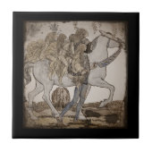 Vervagen op witte paarden tegeltje (Voorkant)