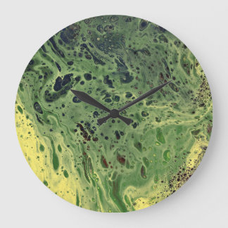 Vervagen weg 3 vet geel groen Abstract klok