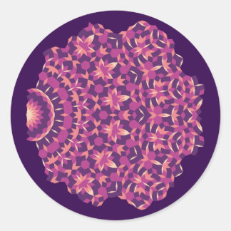 Vervagend patroon ronde sticker