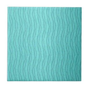 Vervagende aquamarijn turquoise golvend verticaal tegeltje