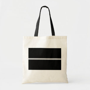 Vervagende witte streep op zwart tote bag