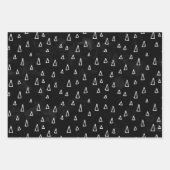 Vervagende Zwarte Witte Krabbels Vorm Inpakpapier Vel (Voorkant 2)