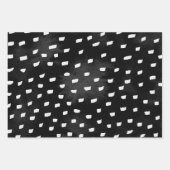 Vervagende Zwarte Witte Krabbels Vorm Inpakpapier Vel (Voorkant)