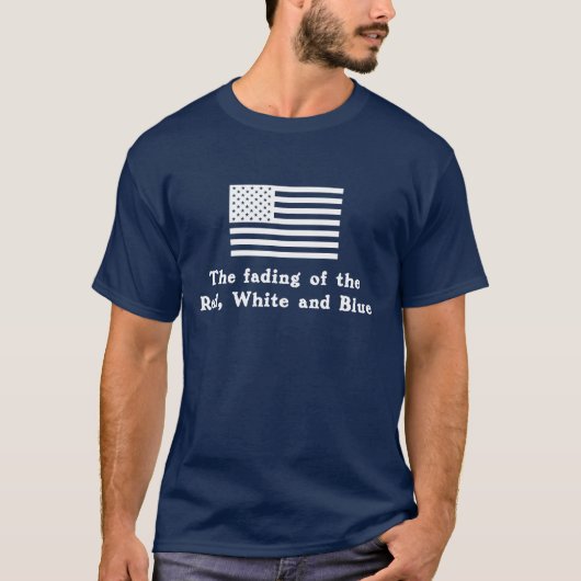Vervaging van de Rood Wit en Blauw T-shirt (Voorkant)