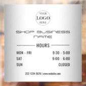 Vervagingsgrijs  Openingstijden  Logo Zakelijk  Raamsticker (Vel 2)