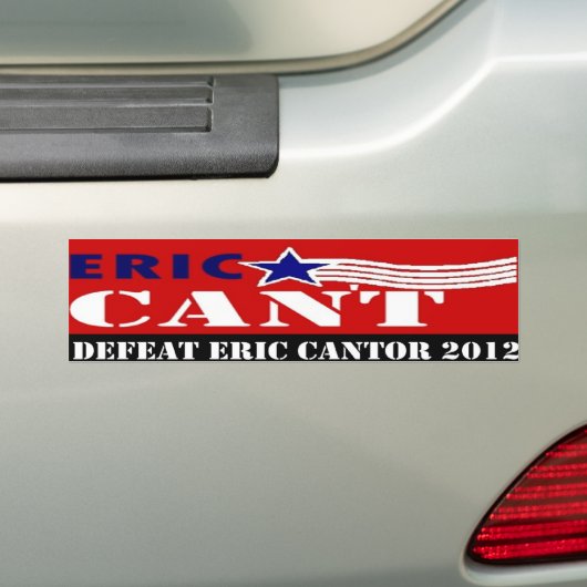 Verval Eric Cantor 2012 Bumpersticker (Op auto)