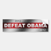 Verval Obama 2012 Bumpersticker (Voorkant)