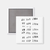 Vervaldatum bibliotheek 1984 magneet (Voorkant / Achterkant)