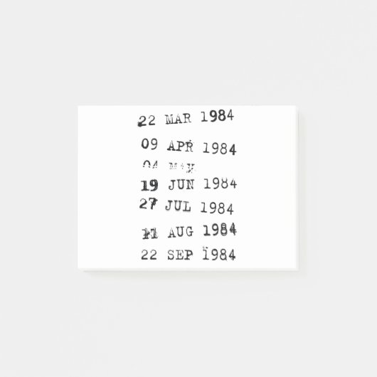 Vervaldatum bibliotheek 1984 post-it® notes (Voorkant)