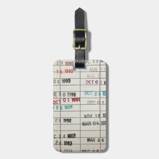 Vervaldatum  bibliotheek bagagelabel (Voorkant verticaal)