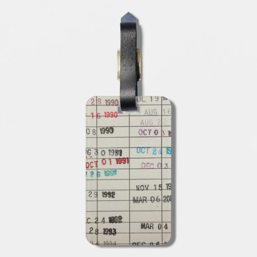 Vervaldatum  bibliotheek bagagelabel (Achterkant verticaal)