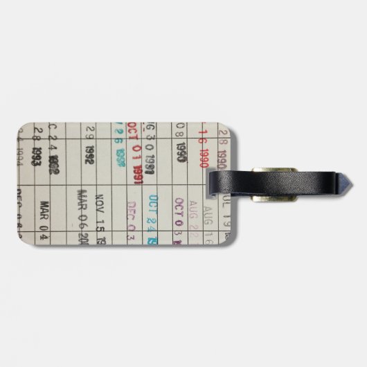 Vervaldatum  bibliotheek bagagelabel (Achterkant horizontaal)