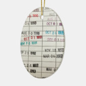 Vervaldatum  bibliotheek keramisch ornament (Links)