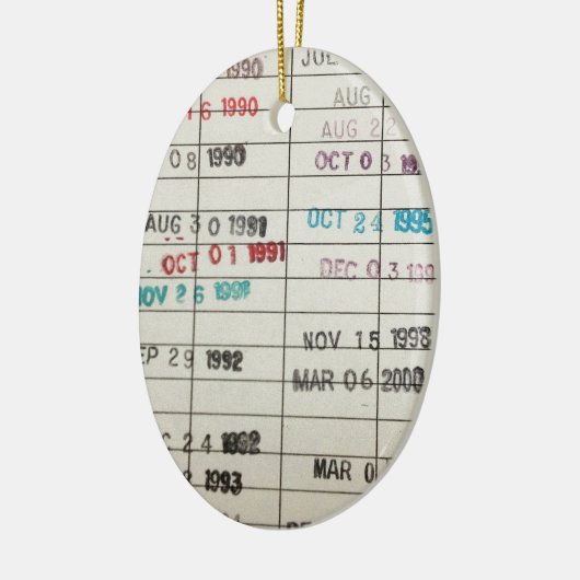 Vervaldatum bibliotheek keramisch ornament (Links)