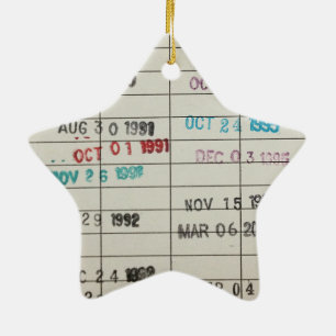 Vervaldatum bibliotheek keramisch ornament